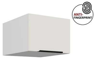 Produktbild von Küchen Aufsatzschrank 50 cm ARIA Weiss ultra matt + Weiss matt, hochwertige Fronten mit Anti Fingerprint Beschichtung Küchenzeile Küchenblock