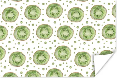 Produktbild von MuchoWow® Poster Kiwi - Grün - Muster 90x60 cm - Schlafzimmer