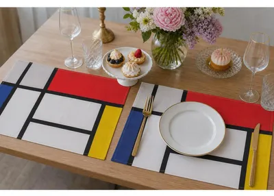 Obrázok produktu pre Podložka pod tanier „Mondrian“, sada 2 ks.