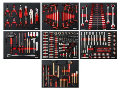 Produktbild von Mephisto Werkzeugwageneinlage CRV Werkzeug, metrisch, inkl. Soft Inlay passend zu Mephisto Werkzeugwagen