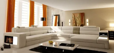 Produktbild von Couchgarnitur Ecke Sitzecke Leder Modernes Sofa Couch Polster Wohnlandschaft USB
