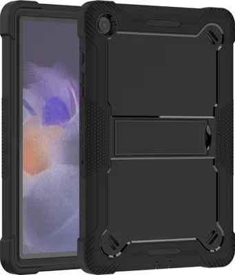 Image de Etui pour Samsung Galaxy Tab A9 Plus/ Tab A9+ 11 pouces, étui de protection hybride robuste pour tablette avec support noir