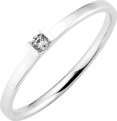 Produktbild von Orolino Ring 585/- Gold weiß 052 (16,6) Brillant weiß 067370074-1