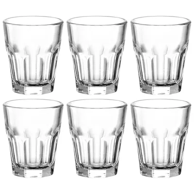 Produktbild von Leonardo Rock shot glasses set of 6, poháre na panáky, vhodné do umývačky riadu, sklenené poháre na panáky, tumbler, sada pohárov, 50 ml, 097940