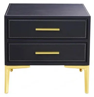 Image de Table de chevet de luxe noir Chambre à coucher Nouveau Design Meubles Style Moderne