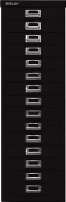 Produktbild von Schubladenschrank MultiDrawer schwarz H860xB279xT380mm 15 Schubl