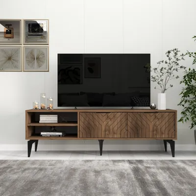 Obrázok produktu pre Skye Decor, Regina - Orech, TV stolík, 100 % melamínom potiahnutá drevotrieska, orech, 160 x 29,6 x 50 cm