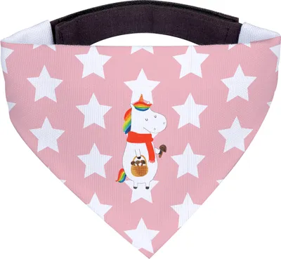 Produktbild von Mr. & Mrs. Panda Halstuch Für Hunde Einhorn Pilz - Rot Pastell - Geschenk, Hundehalstuch, Motivation, Bandana, Einhörner, Unicorn, Tuch, Spruch, Liebeskummer, Pilze