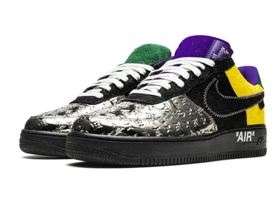 Obrázek produktu pro Louis Vuitton Air Force 2 Low Virgil Abloh – Fialová barva, metalická stříbrná, velikost EU: 39