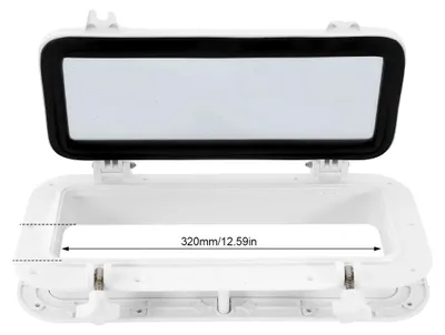 Image de Fenêtre marine, conception étanche, cadre en ABS résistant, BLANC