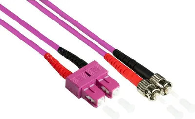 Image de SO-32870 - Câble de raccordement fibre optique duplex OM4 (multimode, 50125) SCST, LSZH, 2 m