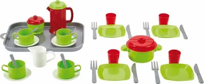 Produktbild von Ecoiffier Picknickset Tablett mit Kaffee- und Speisegeschirr