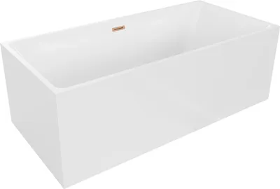 Immagine prodotto di Mexen Nita vasca da bagno freestanding 170 x 80 cm, bianca, troppo pieno rame spazzolato - 52091708000-65