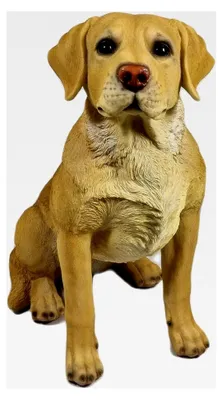 Produktbild von Dekofigur Labrador Balou Gartenfigur Hund sitzend lebensecht