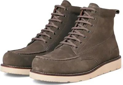 Produktbild von Jack & Jones 12277561_2262_45, Stiefel, Grau, Rundzeh, Schnürverschluss, Gummi, Mikrofaser