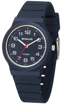 Produktbild von SINAR Jugenduhr Armbanduhr Analog Quarz Uni Silikonband XB-18-22 dunkelblau