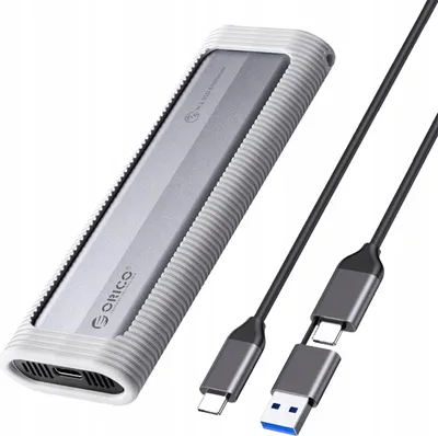 Zdjęcie produktu dla Kieszeń obudowa na dysk AXM2F-V1 M.2 NGFF USB-C 5Gb/s - szara