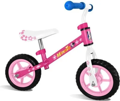 Produktbild von Laufrad DISNEY Minnie, 10 Zoll, Stahlrahmen, Unplattbare EVA Reifen, Verstellbarer Sattel und Lenker, Mädchen