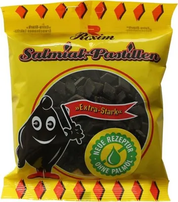 Produktbild von Rexim Salmiak Pastillen, Lakritz, 200g Beutel