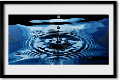 Produktbild von Bild 60x40 MDF-Rahmen Wandkunst Wasser-Kunst