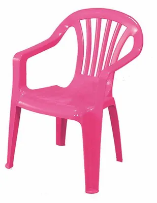 Image de Chaise de jardin enfant - Rose Fuchsia - Plastique - L 37 x P 35 x H 52 cm