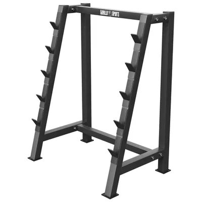 Produktbild von GORILLA SPORTS® Hantelständer - für Langhantelstangen, 5 Ablagen, bis 500 kg Belastbar, Stahl, Schwarz - Hantelablage, Langhantel Rack, Hantel Ständer
