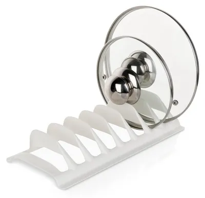 Immagine prodotto di Supporto per coperchio e piatto bianco 30x13,5x6 cm