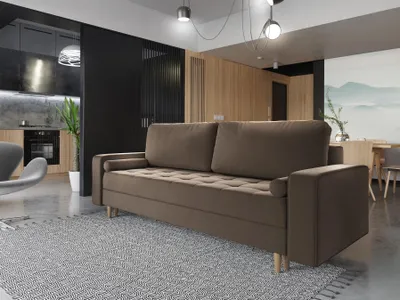 Produktbild von Sofa 3-Sitzer BELANO mit Schlaffunktion Cafe Latte