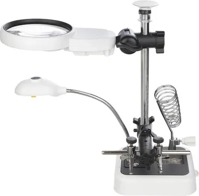 Obrázek produktu pro Verk 09161 Držáček s lupou-třetí ruka, 6 LED