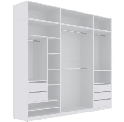 Produktbild von Marmex Garderoben-Set mit Aufsätzen TRES D/N Weiß offener Kleiderschrank 250x246x51 cm