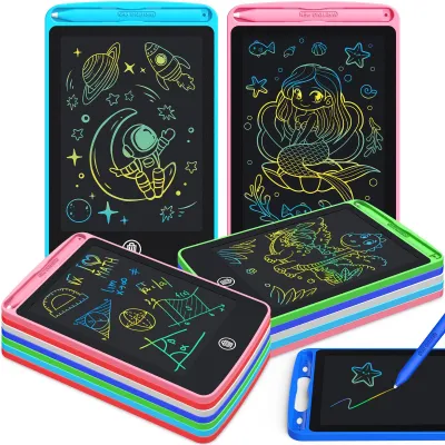 Productafbeelding van Verjaardagsfeestje voor kinderen van 4, 5, 6, 7, 5, 9 jaar, 12 stuks LCD-schrijftabletten voor kinderen
