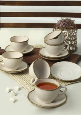 Produktbild von Hermia Concept, X000158530000000000000000, Teetassen, Creme, Keramik, 9 x 9 cm