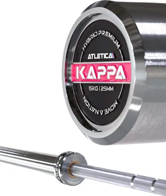 Produktbild von ATLETICA Langhantel I Kappa Premium-Hybridhantel für Powerfrauen I 15kg | 201cm Länge | 6 Nadellager I 1000kg Belastbarkeit | Zugfestigkeit 190.000 PSI | 25mm Griffdurchmesser