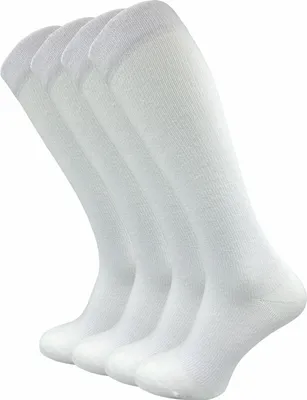 Produktbild von Gawilo  Kompressionsstrümpfe zum Reisen, Sport & lange Sitzen | Venenfreundlich | Damen & Herren (4 Paar), Weiss / 43 - 46