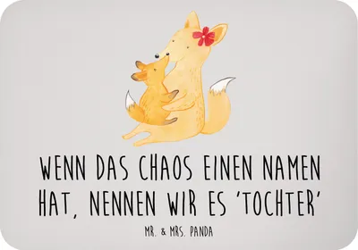 Produktbild von Mr. & Mrs. Panda magnet Chaos Tochter - Grau Pastell - Geschenk, whiteboardmagnet, Familienleben, Geschenke, Kühlschrankmagnet, Liebe, zettelhalter, Einfallsreichtum