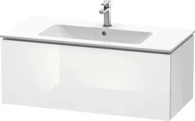 Produktbild von Waschtischunterbau L-CUBE 1020x481x400mm weiß hochglanz weiß hochglanz