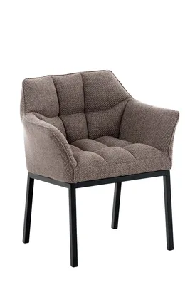 Produktbild von TPFLiving Esszimmerstuhl Octrarius-S Stoff Gestell Metall schwarz terrabraun