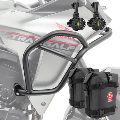 Zdjęcie produktu dla Crash bar + reflektor + torba do Honda Transalp XL 750 23-24 HG1