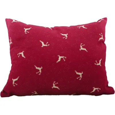 Produktbild von Kissen - Dekokissen mit Füllung Hirsch - rot ca 35x45 cm Weihnachten