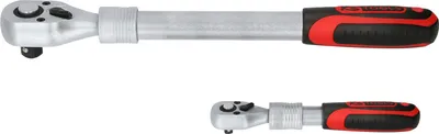 Zdjęcie produktu dla KS TOOLS 1/4" + 1/2" teleskopowa grzechotka dwustronna zestaw 2 szt. - 914.1412