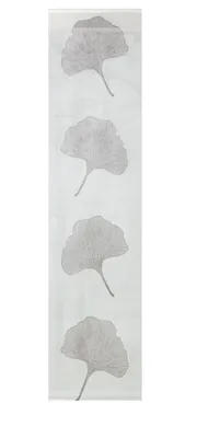 Produktbild von Flächenvorhang Schiebevorhang Ginkgo Blätter weiß BxH 60x245cm Schiebegardine