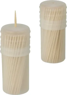 Produktbild von METALTEX 587005 Zahnstocher in 2 Spendedosen 2x100 Stück