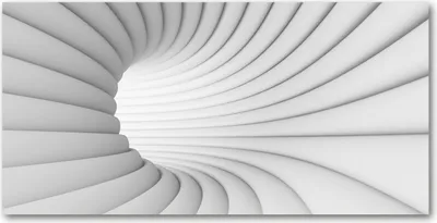 Produktbild von Tulup® Leinwandbild - 120x60 cm - Wandkunst - Drucke auf Leinwand - Leinwanddruck - Kunst: modern & klassisch - Weiß - Abstrakter Tunnel
