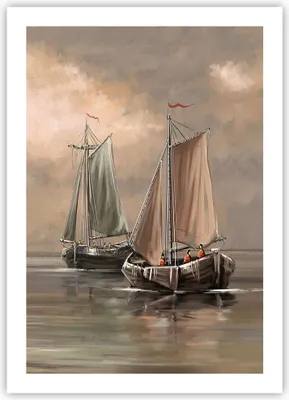 Produktbild von Poster - Poster ohne Rahmen - Meer Boot Fischer - 50x70 cm - Wand Bild - Wanddeko - Wandbilder - Kunstposter - Wandposter - Bilder - Kunstdruck - Wanddekoration - Wandbild - P2XPA50x70-3514