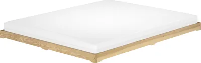 Produktbild von Futonbett 160x200 platzsparend extra niedriges Loftbett Esche lackiert V-60.47E-16Rollrost und Matratze inkl.