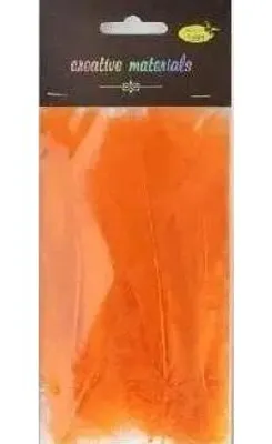 Produktbild von Weiche orangefarbene Federn, 15 Stück – Galeria Hobby