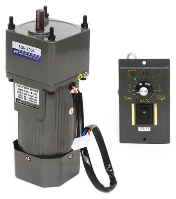 Produktbild von Getriebemotor mit stufenloser Drehzahlregelung - Einphasig asynchron - 90 W - 0–13,5 U/min - 24 Nm - 208–240 V AC - IE4