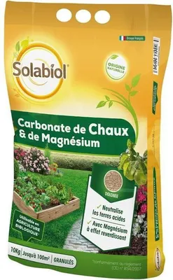 Zdjęcie produktu dla Nawóz Wapniowo-Magnezowy SOLABIOL, 10kg, Granulat, Do trawników, Poprawia pH gleby, Nawóz organiczny