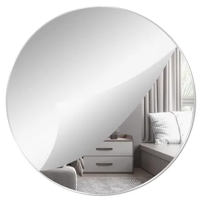 Runde Acrylspiegel 30 cm, selbstklebend, DIY-Wandspiegel