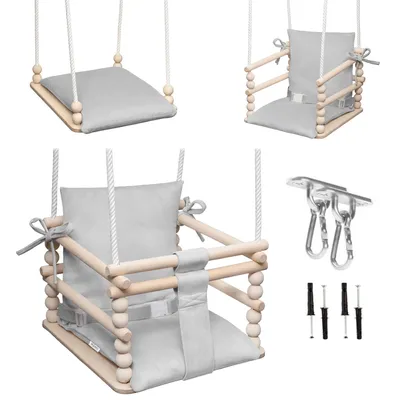 Immagine prodotto di MAMOI Altalena bambini 3in1 con cintura di sicurezza, altezza regolabile, altalena per la casa, struttura stabile, facile montaggio